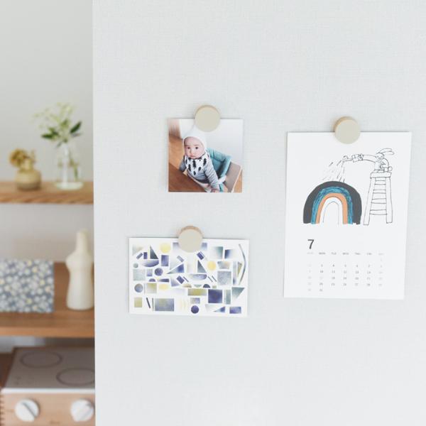 壁に穴を開けずに飾れる 木のピクチャークリップ 3個セット