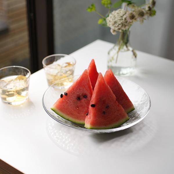 ガラスボール[センターピース] 夏の食卓を彩る ガラス ボール 23cm 食洗機対応 日本製 グラシュー