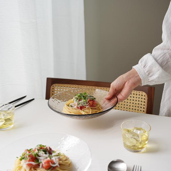 ガラスボール[センターピース] 夏の食卓を彩る ガラス ボール 23cm 食洗機対応 日本製 グラシュー