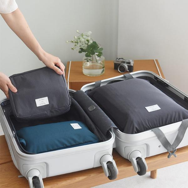 2点セット】L／S bon moment 圧縮できるトラベルポーチ 圧縮