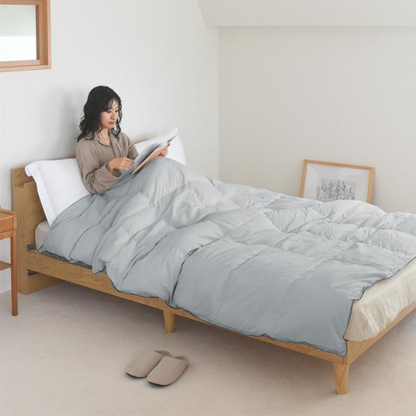 bon moment 人工羽毛掛け布団 ダブル エアロゲル入り綿 洗える