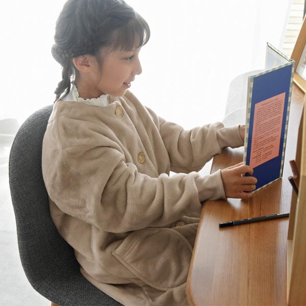 bon moment 軽くてあったかい 着る毛布 ルームウェア マイクロファイバー キッズサイズ／ボンモマン