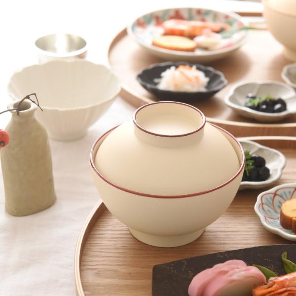 新品 山中塗 利休吸物椀 春秋 雑煮碗 (S-170) 木箱入り - メルカリ