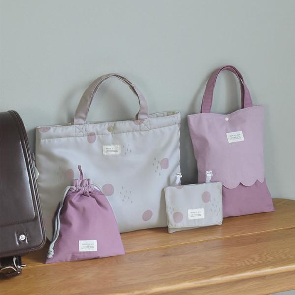 北欧シンプル無地】kukka ja puu 巾着袋 大 体操着入れ 入園 入学