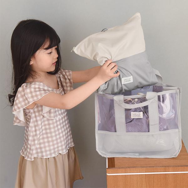 kukka ja puu 濡れたまま収納できる 防水ポーチ 小さめ 30×30cm／クッカヤプー