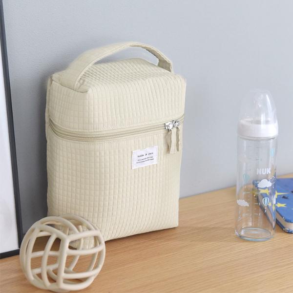 kukka ja puu たっぷり収納できる 哺乳瓶ポーチ 哺乳瓶ケース 保冷保温