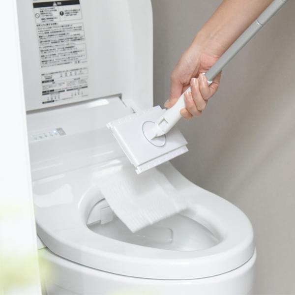 もくまる 楽天市場】トイレの床や壁をラクにお掃除 ノータッチトイレワイパー