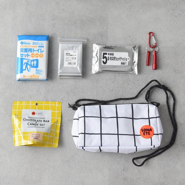 本当に必要なものをミニマムセットにした 防災ポーチ／SONAETE