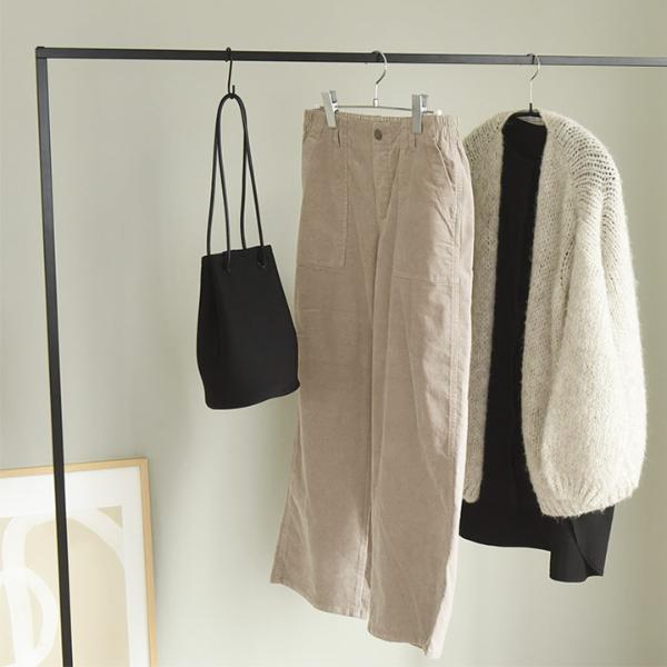 細畝コーデュロイで上品に コーデュロイ ストレッチ パンツ