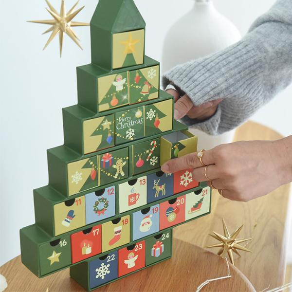 クリスマス ペーパーボックスカレンダー ツリー アドベント