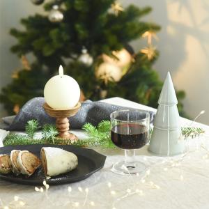 京焼・清水焼 クリスマスツリー(塗台付) 楽入 楽置物 ERC074 陶器