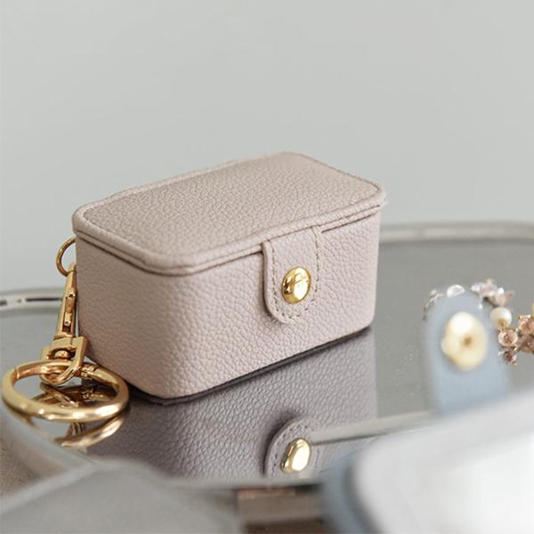 Lenue★ジュエリーケース 旅行用アクセサリークラッチバッグ_3色 バッグに引っ掛けて持ち運べる ミニアクセサリーケース ミラー