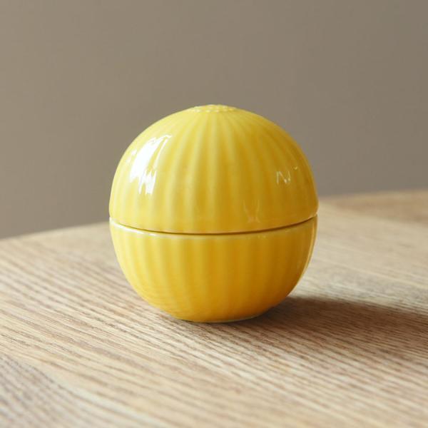 珍味入れ　濃黄釉菊葉型千代口 10個　新品未使用 花形 蓋付珍味入れ 美濃焼 お正月 ｜ アンジェ web shop（本店）