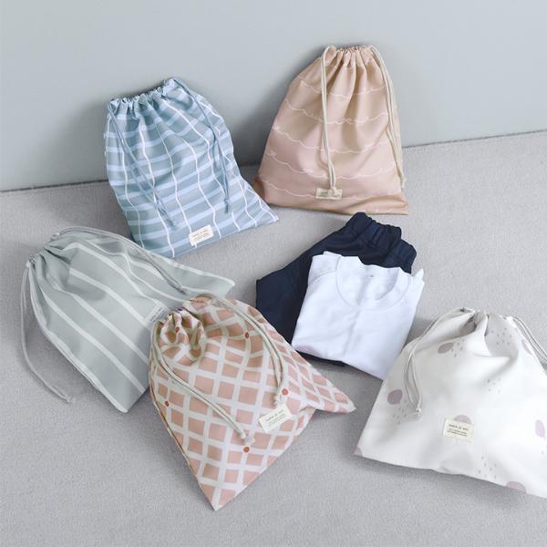 オリジナル柄】kukka ja puu 巾着袋 大 体操着入れ 柄 通園 通学