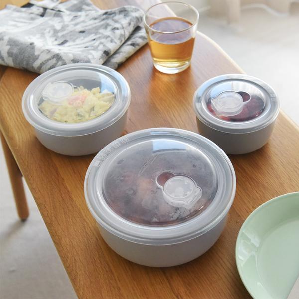 bon moment 食卓でも使える 蓋つき保存容器 3サイズセット／ボンモマン