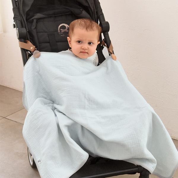 kukka ja puu 抱っこ紐にも付けられる 4重ガーゼ ブランケット 65