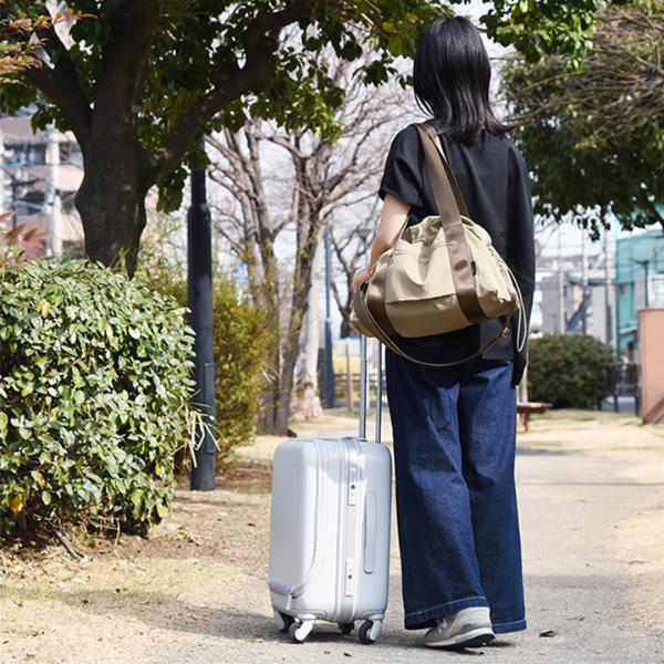 bon moment サイズ・シルエットが変えられる 3way ボストンバッグ