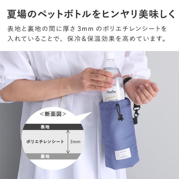 bon moment 保冷保温 ペットボトルカバー ストラップ付／ボンモマン