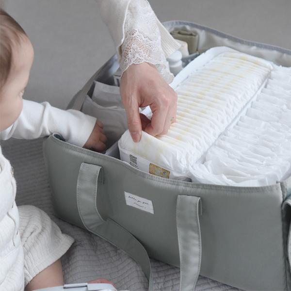 kukka ja puu パッケージのまま入る おむつストッカー フタ付き