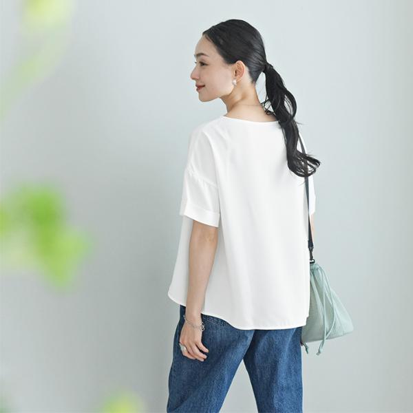 洗えてシワになりにくい 着回しの効く Tシャツブラウス 接触冷感 吸水速乾 熱中症／kauliina カウリーナ【送料無料】