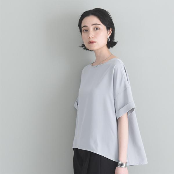 洗えてシワになりにくい 着回しの効く Tシャツブラウス 接触冷感 吸水速乾 熱中症／kauliina カウリーナ