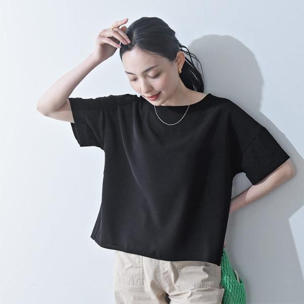 洗えてシワになりにくい 着回しの効く Tシャツブラウス 接触冷感 吸水速乾 熱中症／kauliina カウリーナ【送料無料】