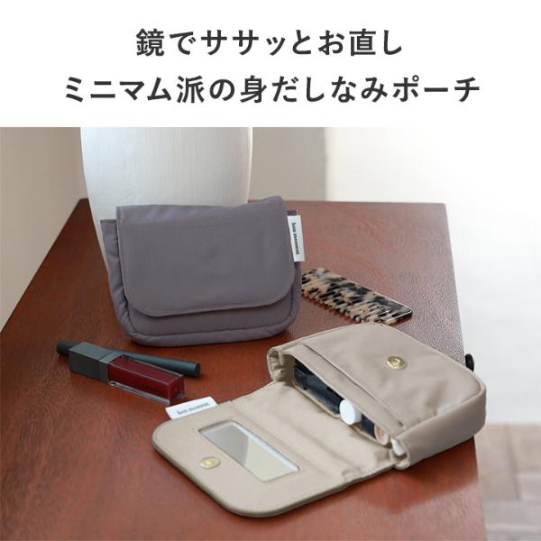 bon moment さっとお直しができる ミラー付き ミニポーチ