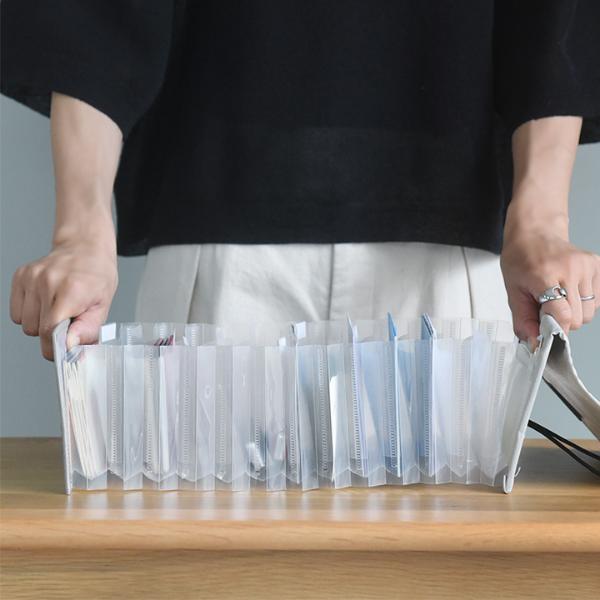 bon moment がばっと開いて見やすい 貴重品ケース／ボンモマン