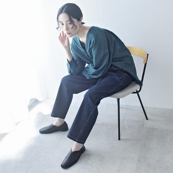 軽やかな穿き心地 コクーンシルエット デニム パンツ／kauliina カウリーナ