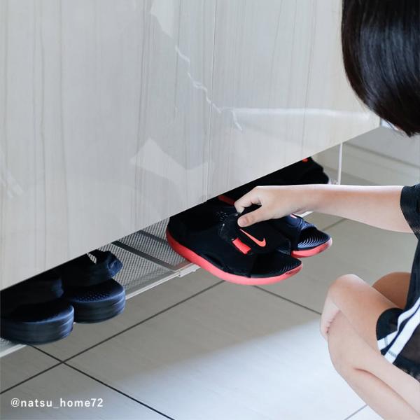 吊るせる 収納ラック 戸棚下収納ラック シューズラック／戸棚下収納