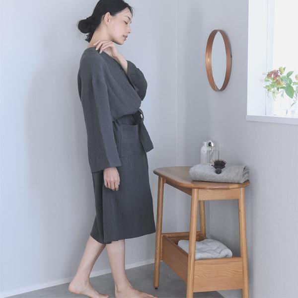 bon moment 羽織りにもなる 湯上りガーゼバスローブ ルームガウン
