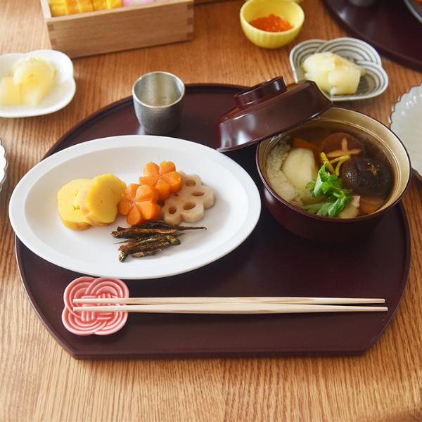 bon moment 普通の日も、ハレの日も使いやすい 半月膳 トレー 山中塗 