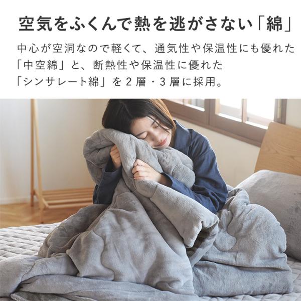 10%OFFクーポン 27日迄】bon momoment グラフェンファー 4層毛布