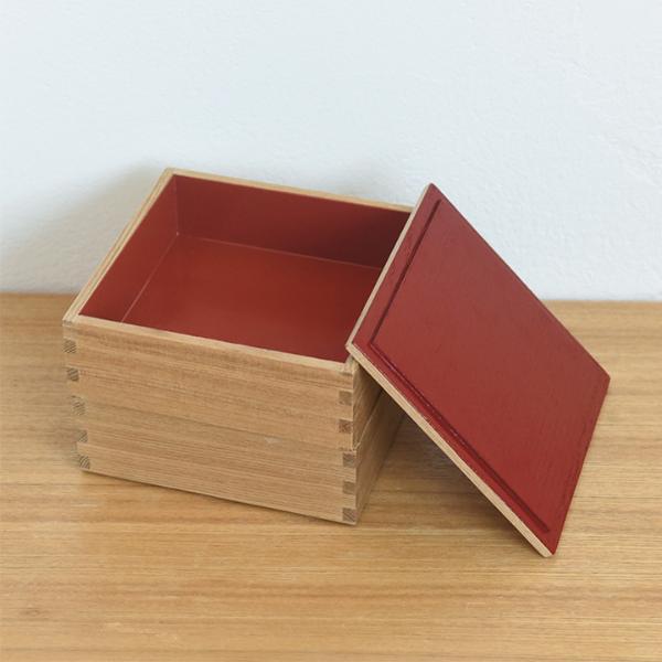 松屋漆器店 白木塗 タモ5.0二段重内朱【送料無料】 ｜ アンジェ web