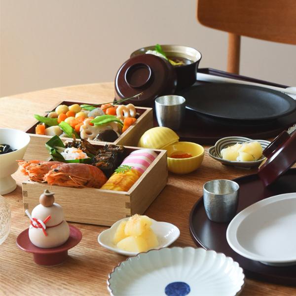松屋漆器店 白木塗 タモ5.0二段重内朱【送料無料】 ｜ アンジェ web