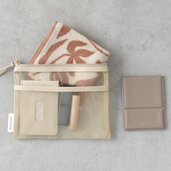 bon moment 通気性のいい 軽量メッシュ ハンカチポーチ／ボンモマン