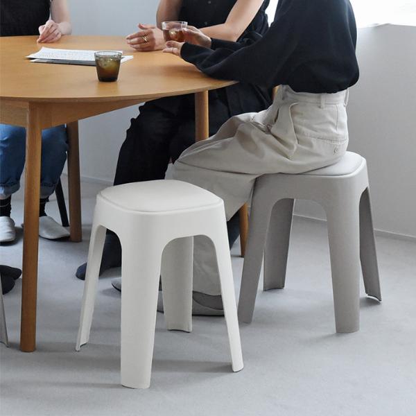bon moment やわらかクッションつき スタッキング スツール