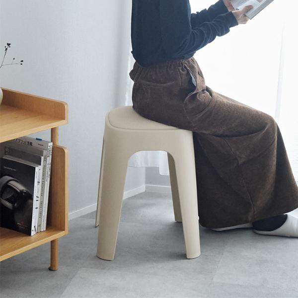 bon moment やわらかクッションつき スタッキング スツール
