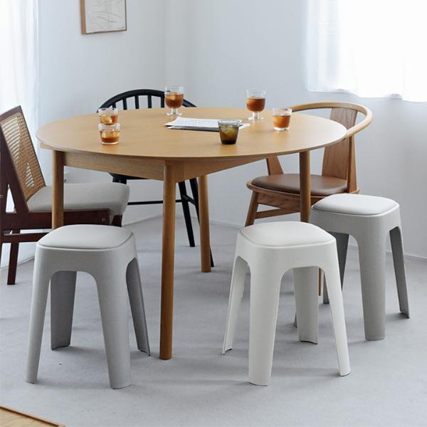 bon moment やわらかクッションつき スタッキング スツール 2脚セット