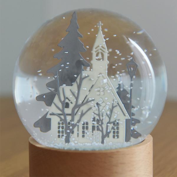 クリスマス インテリアに馴染む スノードーム ノエルの街 ｜ アンジェ