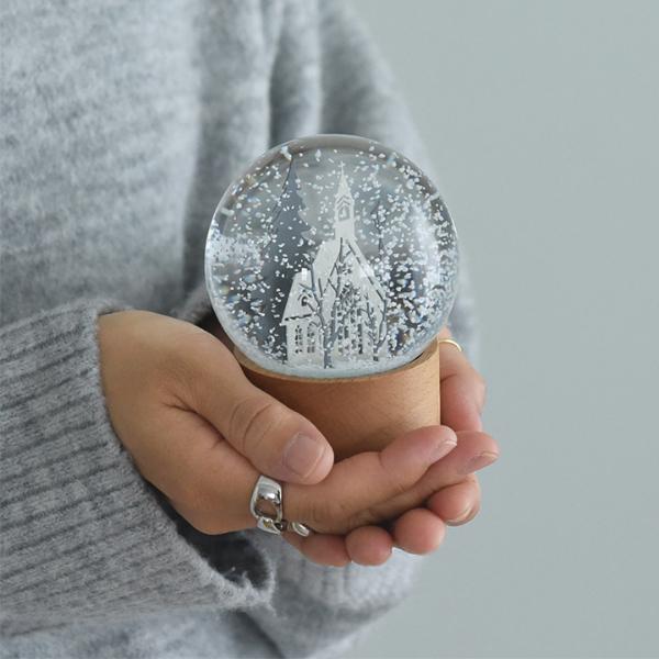 クリスマス インテリアに馴染む スノードーム ノエルの街【送料無料