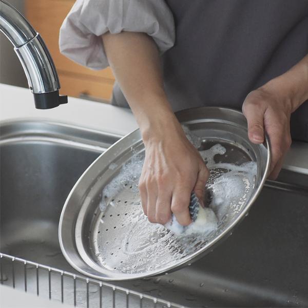 見える蓋付 お手入れしやすいステンレス 蒸し器 お鍋用20～22cm