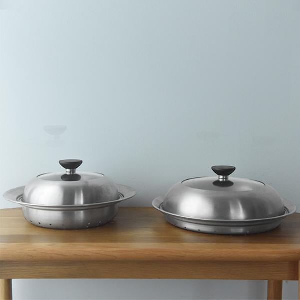 見える蓋付 お手入れしやすいステンレス 蒸し器 お鍋用20～22cm