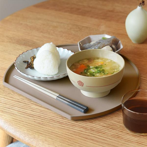 bon moment 普通の日も、ハレの日も使いやすい 半月膳 トレー 山中塗