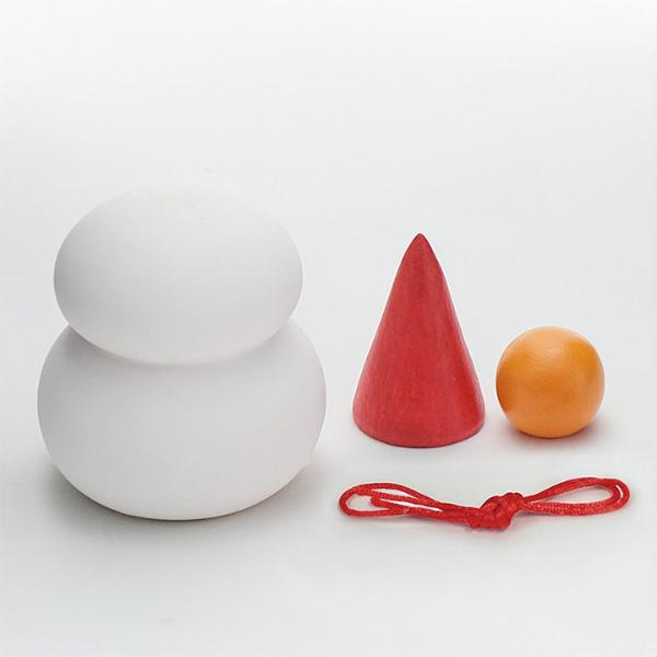 半磁器のLEDライト 鏡餅＆雪だるま／shesay ｜ アンジェ web shop（本店）