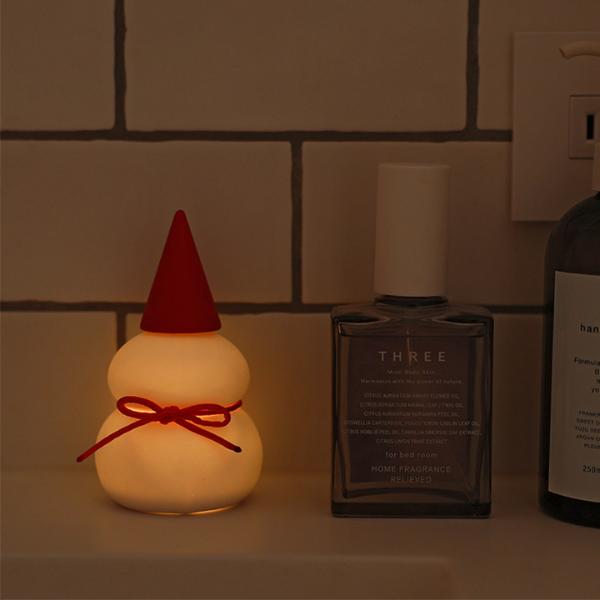 半磁器のLEDライト 鏡餅＆雪だるま／shesay【送料無料】 ｜ アンジェ