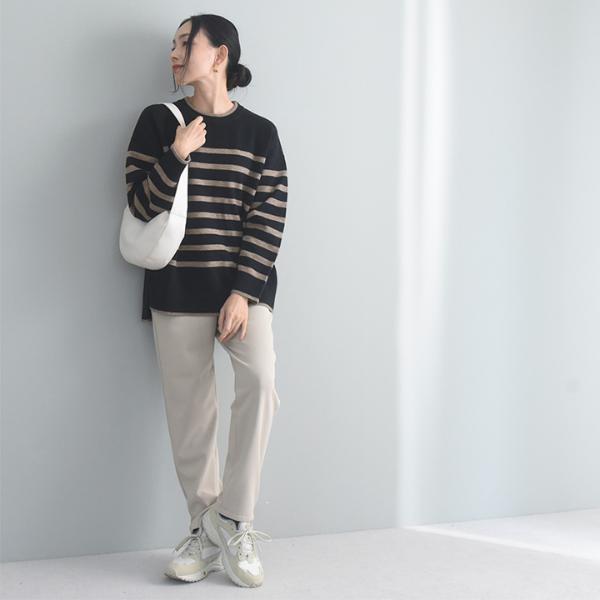 K*A様 【完売】CLANE アイボリーボーダーニット 新品未使用 人気 着まわしやすい モッチリ柔らか イージーケアが叶う ボーダーニット