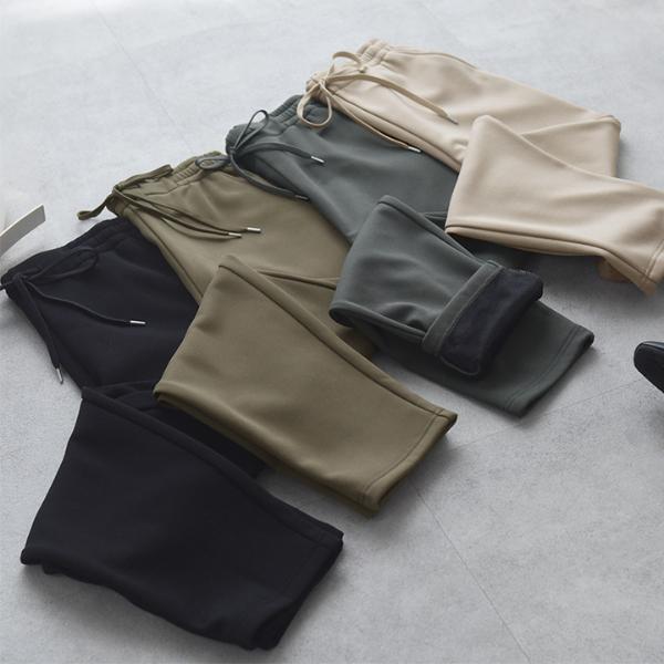 リラックス気分で穿ける あったか裏ベロア テーパード ストレッチパンツ／kauliina カウリーナ【送料無料】