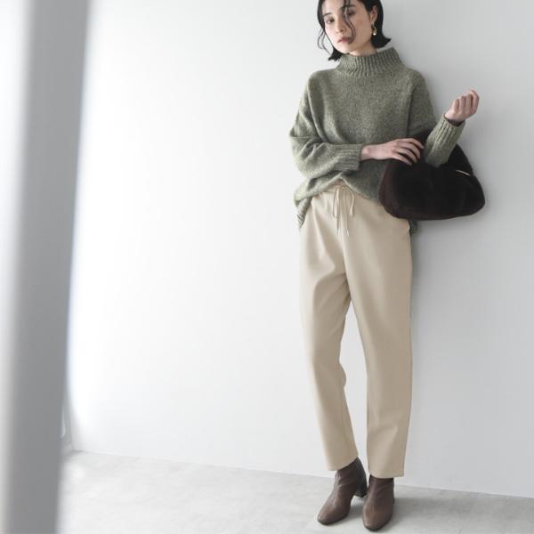 リラックス気分で穿ける あったか裏ベロア テーパード ストレッチパンツ／kauliina カウリーナ【送料無料】
