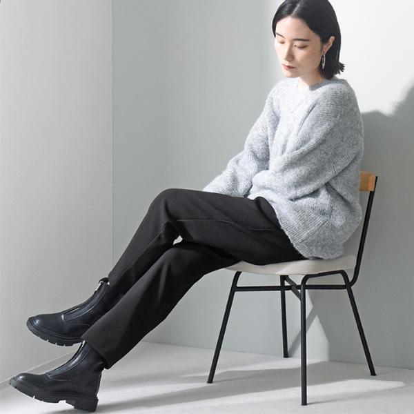 リラックス気分で穿ける あったか裏ベロア テーパード ストレッチパンツ／kauliina カウリーナ【送料無料】